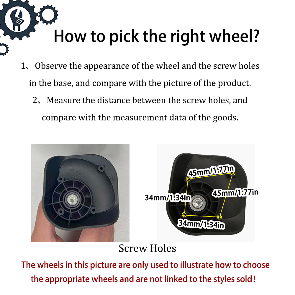 Supporto di ricambio per ruota - Silent Replacement Luggage Wheels recensione e prezzo