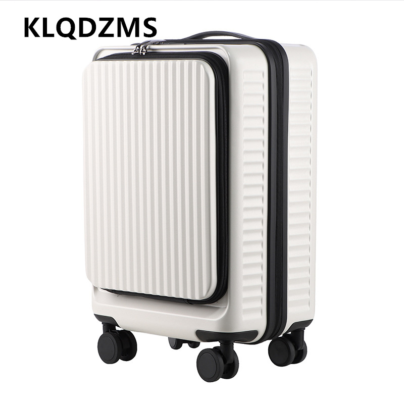 KLQDZMS Valigia Trolley di Gra - Front Opening Laptop Luggage 24 Inch recensione e prezzo